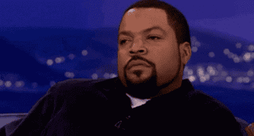 Ice Cube looks bewildered