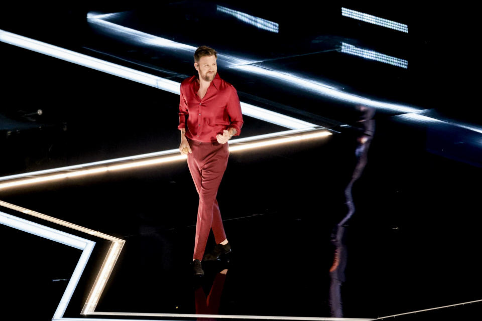 Image: Charles Kelley of Lady A performs onstage during the 57th Academy of Country Music Awards on March 7, 2022 in Las Vegas. (Jason Kempin / Getty Images)