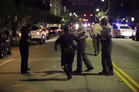 Police respond to a shooting at the Emanuel AME Church in Charleston, South Carolina June 17, 2015. REUTERS/Randall Hill