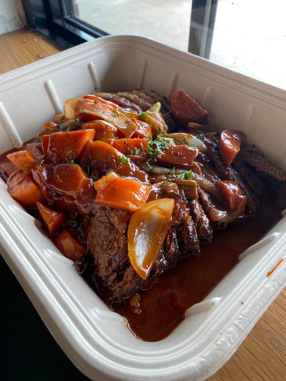 Braised brisket is among the Passover meal offerings at Chef Alyssa’s Kitchen.