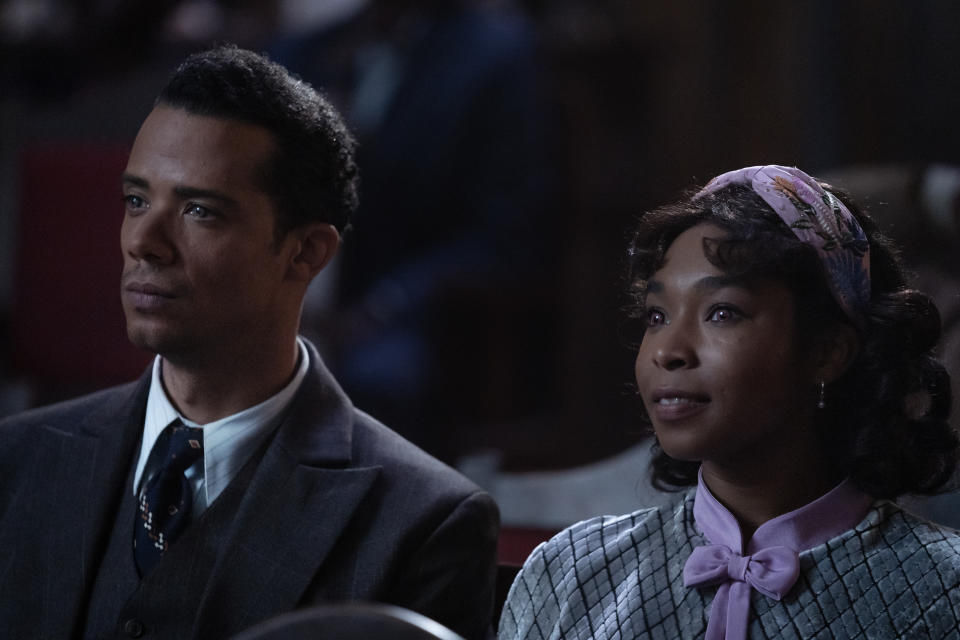 Jacob Anderson as Louis De Point Du Lac and Delainey Hayles as Claudia - Interview with the Vampire _ Season 2, First Look - Photo Credit: Larry Horricks/AMC