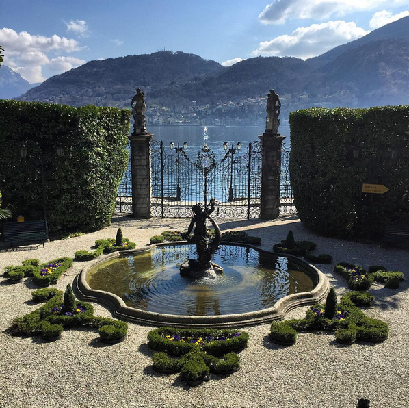 She’s got access to a pretty spectacular property in Lake Como.