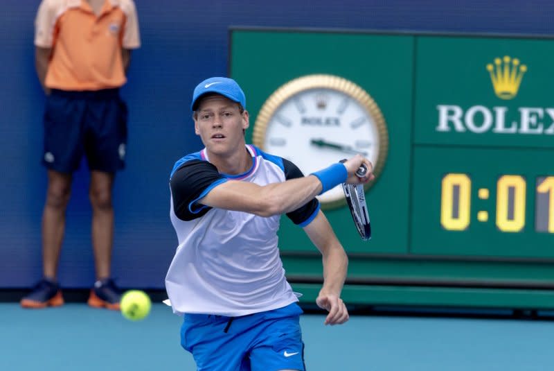 Jannik Sinner is the No. 2 player in the ATP Tour singles rankings. File Photos By Gary I Rothstein/UPI