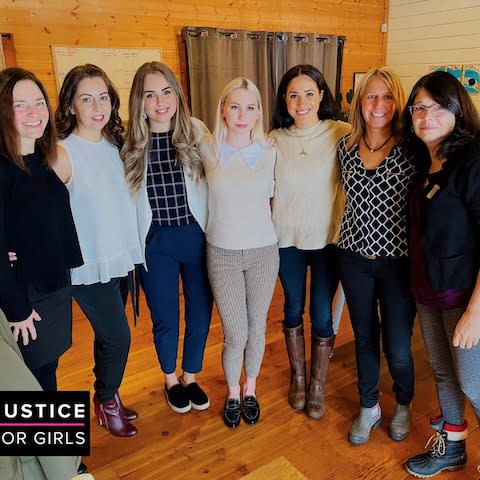 Meghan also met staff running a women's shelter in Vancouver on January 14, in her first public appearance since the couple decided to step back as senior Royals - Credit: Justice for Girls/AFP