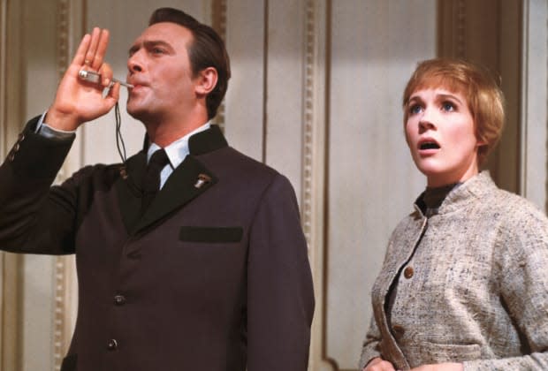 Christopher Plummer and Julie Andrews in "<a href="https://parade.com/1136960/jerylbrunner/the-sound-of-music/" rel="nofollow noopener" target="_blank" data-ylk="slk:The Sound of Music;elm:context_link;itc:0;sec:content-canvas" class="link ">The Sound of Music</a>"<p>Getty Images</p>