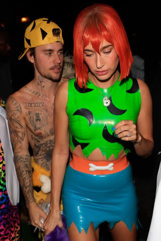 <p>Rachpoot/Bauer-Griffin/GC Images</p> Justin and Hailey Bieber attend Vas Morgan and Michael Braun's Halloween Party