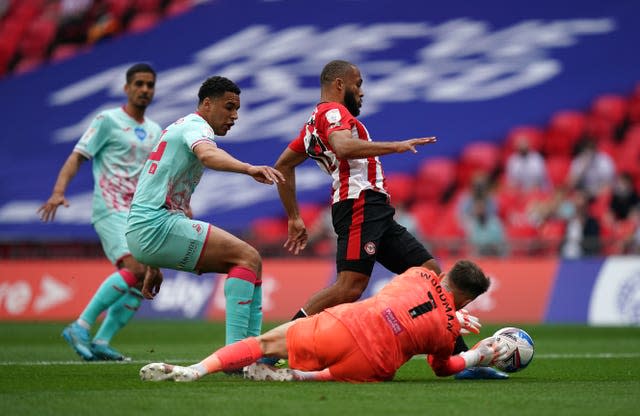 Swansea were beaten by Brentford in the play-off final 