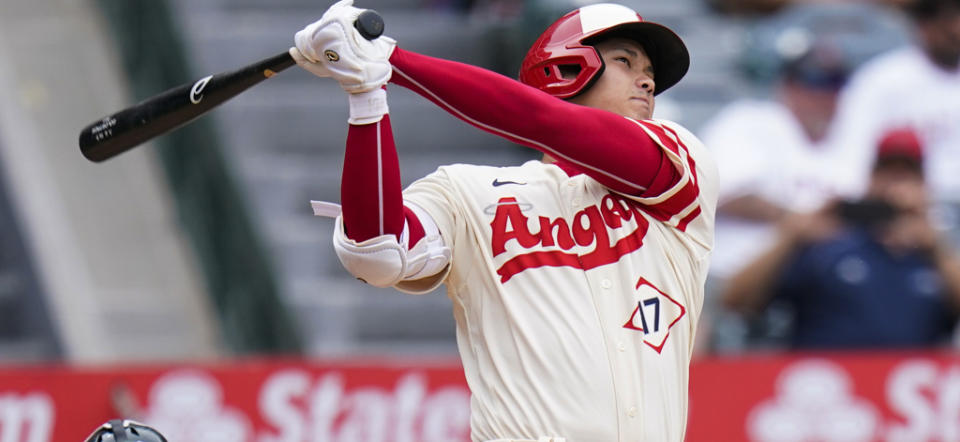 大谷翔平全壘打數追平鈴木一朗(美聯社)