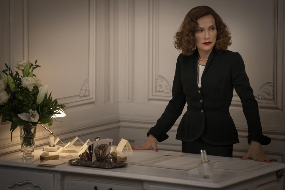 Isabelle Huppert stars as Claudine Colbert in director Tony Fabianâ€™s MRS.HARRIS GOES TO PARIS, a Focus Features release.