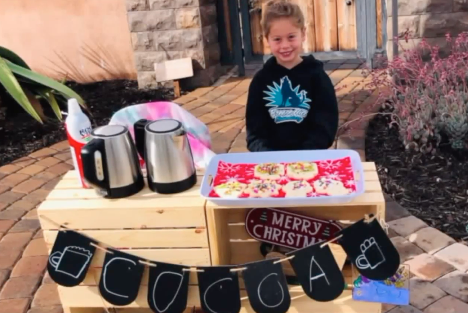 Katelynn Hardee, 5, raised enough money from her business to pay for the lunches of more than 100 students.