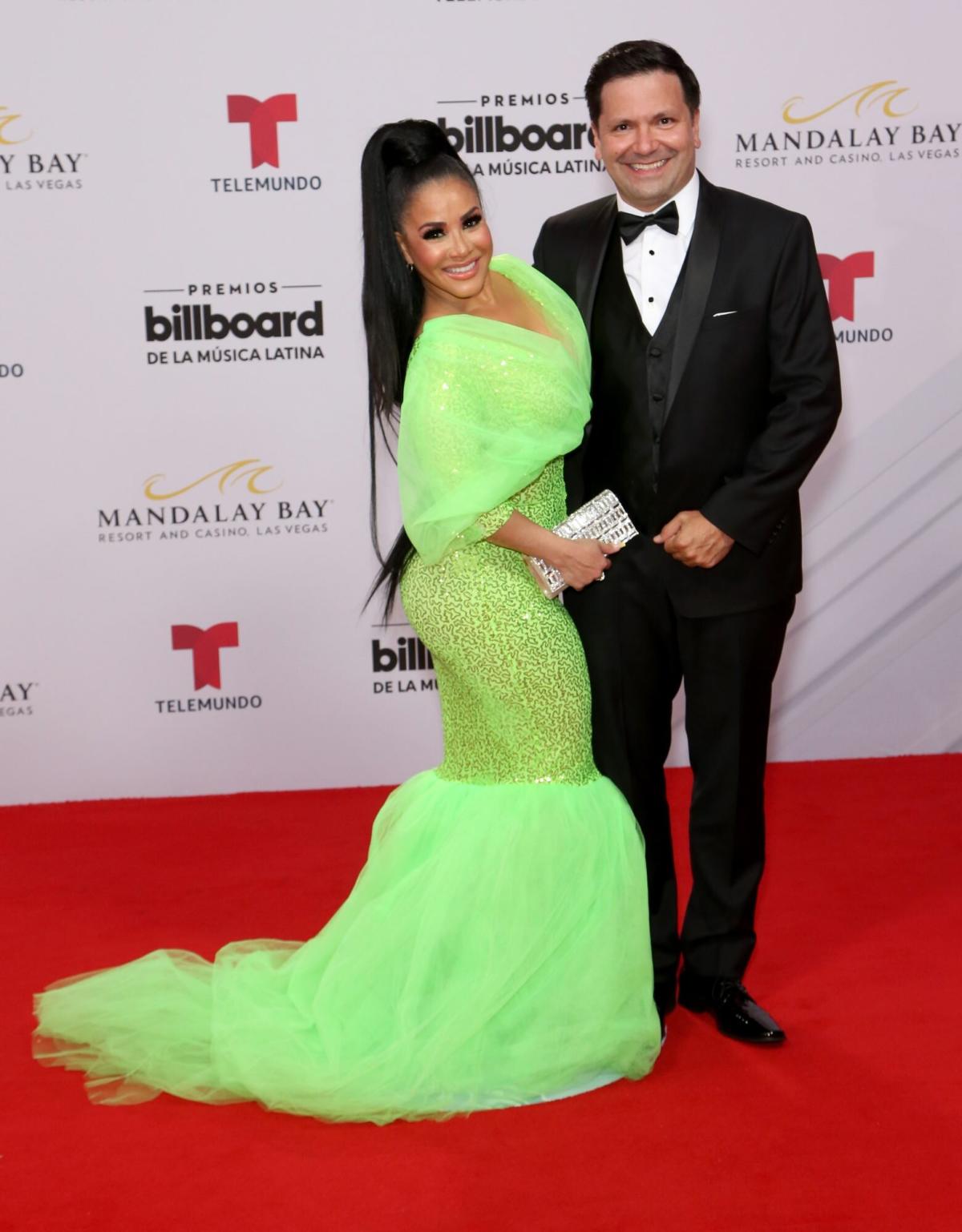 Carolina Sandoval, 'La Venenosa' and her husband Nick Hernandez pose  News Photo - Getty Images