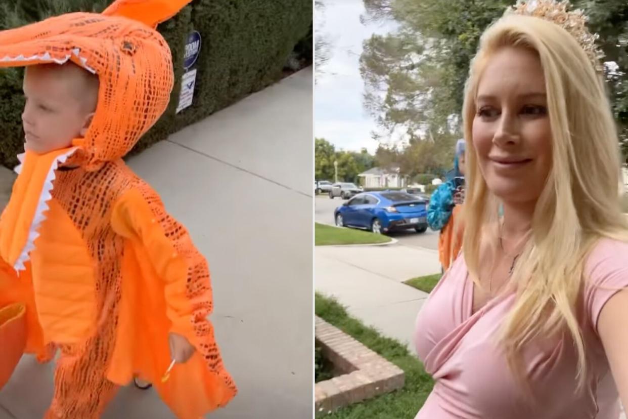 https://www.instagram.com/stories/heidimontag/2961510096593448979/?hl=en you briefly get both of them together - could we get that for tout? If not possible, could we do a split tout of her son in the costume and an image her?