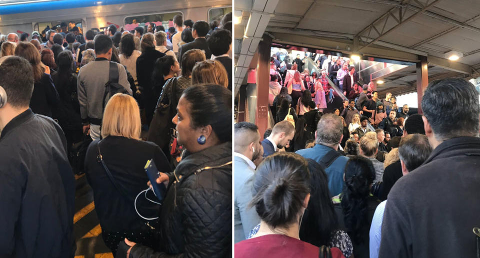 Busker blunder: Commuters were ushered out of Flagstaff station after a scare over a passenger’s bag.