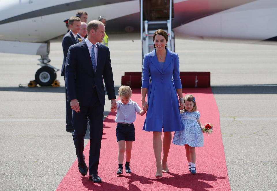 Kate wore the Catherine Walker dress from the royal tour of Germany in 2017 (PA)