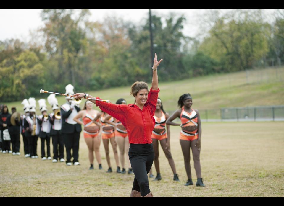 THE BACHELOR - "Episode 1608" - When he arrives in Clarksville, Tennessee, Ben is met in grand style by a marching band led by Kacie B., his baton-twirling suitor, who has been one of the front-runners for his heart since their emotional first date. As they picnic on a football field named after her grandfather, Kacie fills in Ben about her rich family history and her grandparents' inspiring love story. But what happens when Ben meets Kacie's father? Will he give Ben his blessing, or will this spell trouble for the couple's future? -- on "The Bachelor," MONDAY, FEBRUARY 20 (8:00-10:01 p.m., ET), on the ABC Television Network. (Katherine Bomboy-Thornton, ABC)