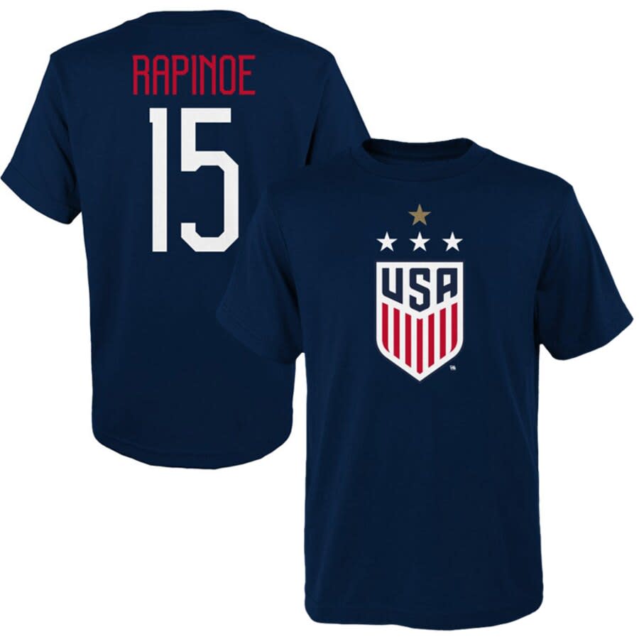 Megan Rapinoe USWNT 2019 FIFA Women's World Cup Champions Name & Number T-Shirt 