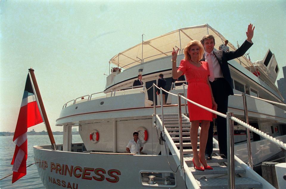 TRUMP ON A BOAT