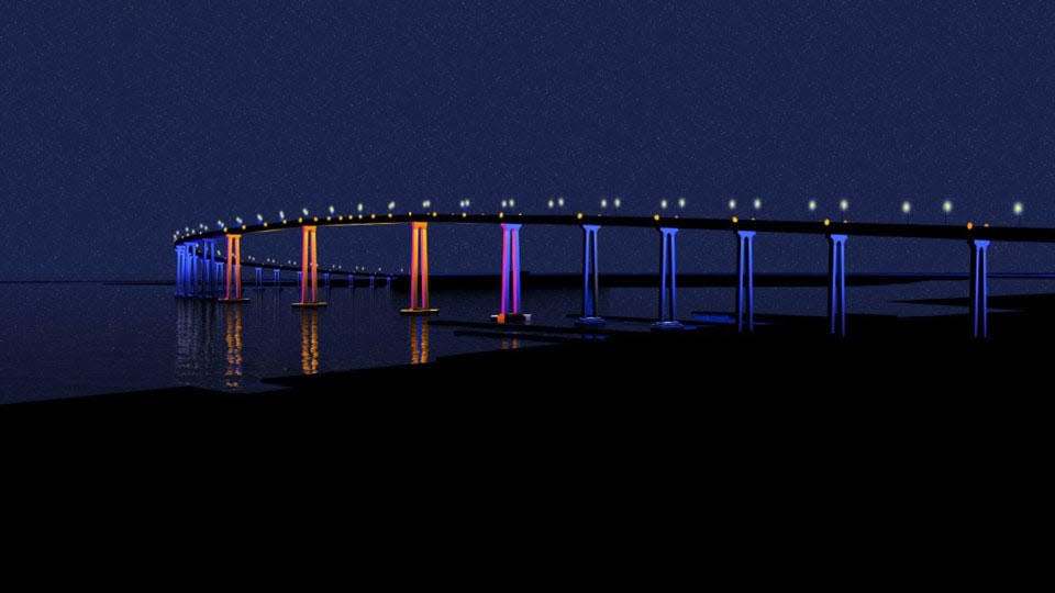 Officials in San Diego have plans to add artistic LED lighting to the San Diego-Coronado Bay Bridge. A fundraising campaign to pay for the estimated $15 million project is underway.