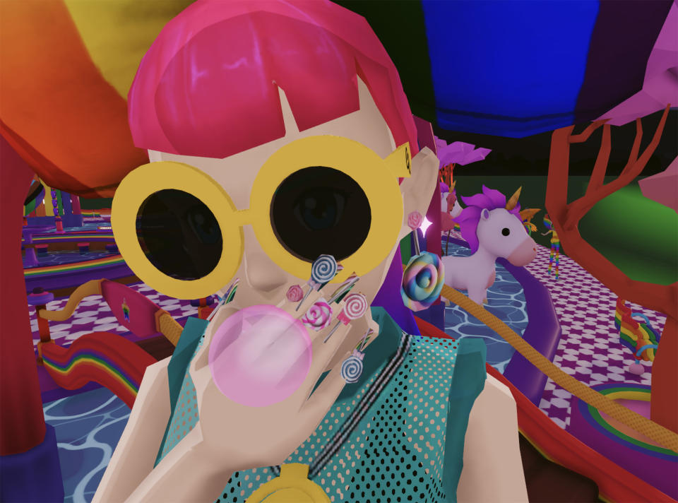 An avatar in the metaverse wears CK Bubbles' nail art designs. (Courtesy of CK Bubbles and Mana Daiquiri)