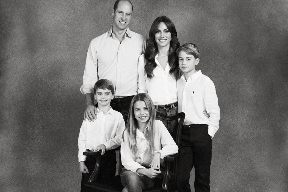 The Prince and Princess of Wales and their children for 2023 Christmas card (Josh Shinner/Kensington Palace/PA)