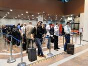 Foreign employees of oil companies, are seen leaving Iraq at the airport of Basra