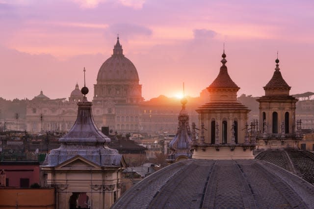 St Peter's Basilica, from the Pincio