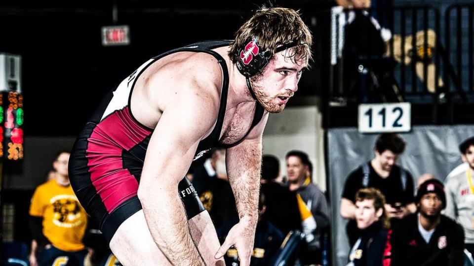 Nathan Butler, the Leavenworth High graduate, enjoyed a standout college wrestling career at Stanford. Stanford Athletics photo