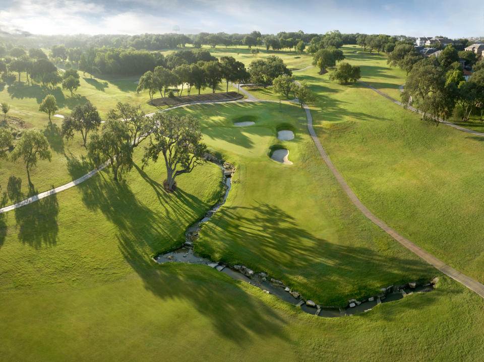 The sixth hole of Oak Hills Country Club in San Antonio, Texas on Tuesday, June 27, 2023. (Copyright USGA/Bill Hornsteint)