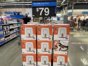 Items of Beautiful by Drew Barrymore are seen on display at a Walmart's newly remodeled store, in Teterboro