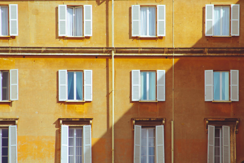 Windows on a building