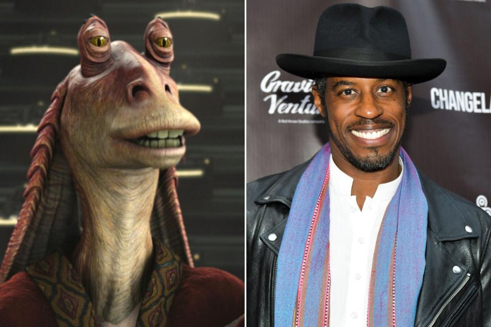 Jar Jar Binks and actor Ahmed Best