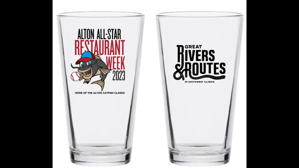 All Star Restaurant Week commemorative glass for Alton