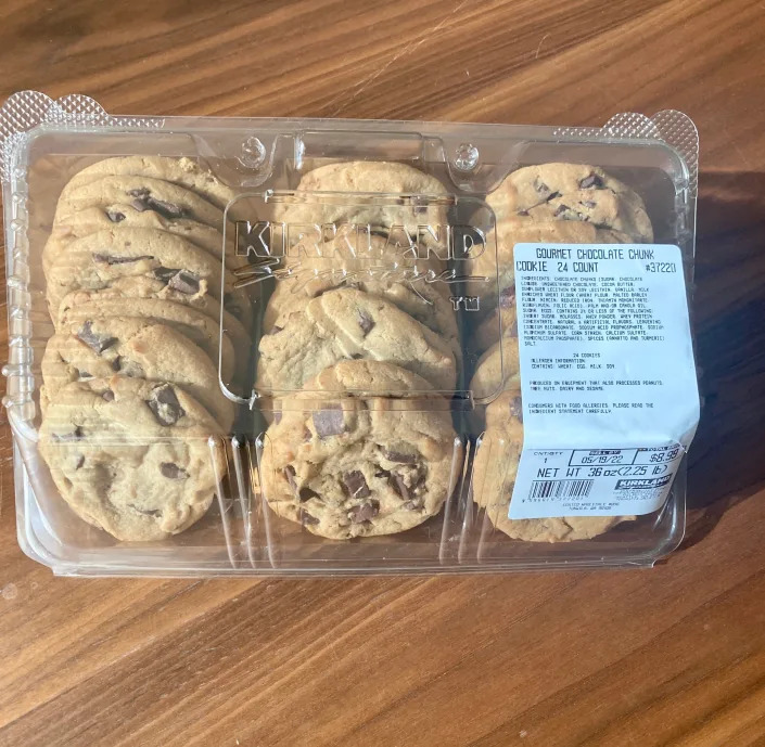 costco cookies in a plastic container