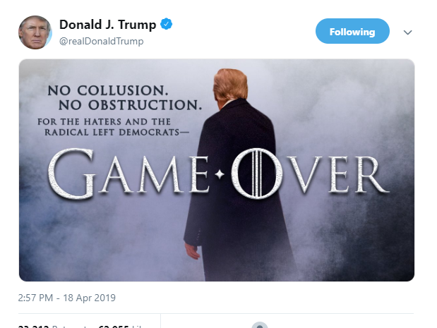 Game of Thrones network HBO responds to Trump using meme