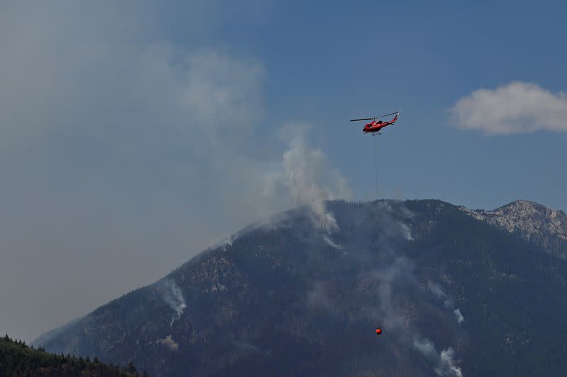 Wildfire burns one year after the western Canadian village of Lytton was destroyed