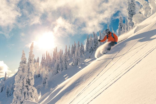 Powder skiing