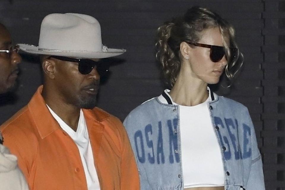 <p>Backgrid</p> Jamie Foxx (left) and Alyce Huckstepp