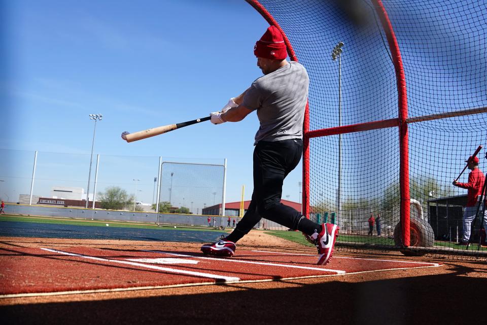 TJ Friedl is best known for his defense,  bunting and speed, but showed last season he can have success against left-handed pitching. That makes Friedl the Reds' most indispensable outfielder.