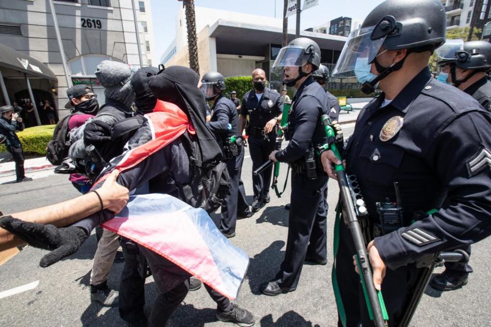 Trans rights protesters told the Guardian they were assaulted by both rightwing activists and the police at the 3 July protest.