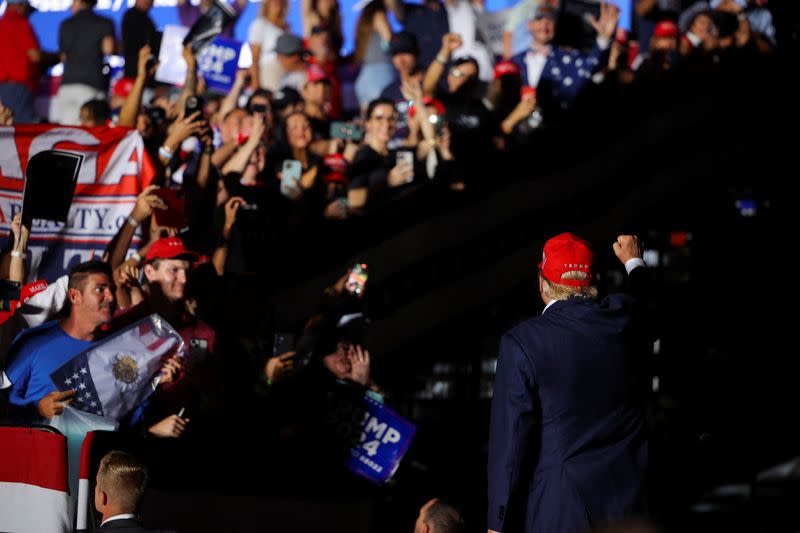 Republican presidential candidate and former U.S. President Trump holds campaign rally in Doral