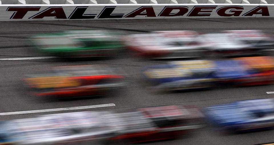 cars race at talladega