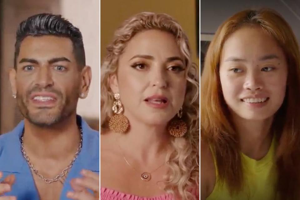 <p>TLC</p> Sarper, Daniele, and Mary appear on 90 Day Fiancé: The Other Way.