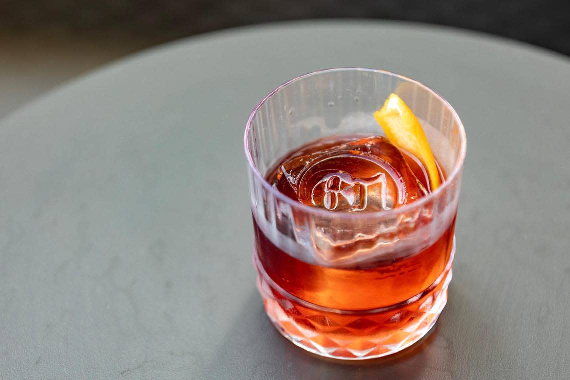 A Negroni on the patio of 61 Osteria in downtown Fort Worth on Monday, March 6, 2023. The restaurant is opening a new patio space to enjoy this spring.