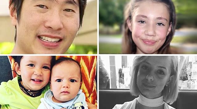 From top left, Matthew Si, Thalia Hakin, Zachary and Zara Bryant, and Jess Mudie were among the victims of the tragedy. Photos: Supplied