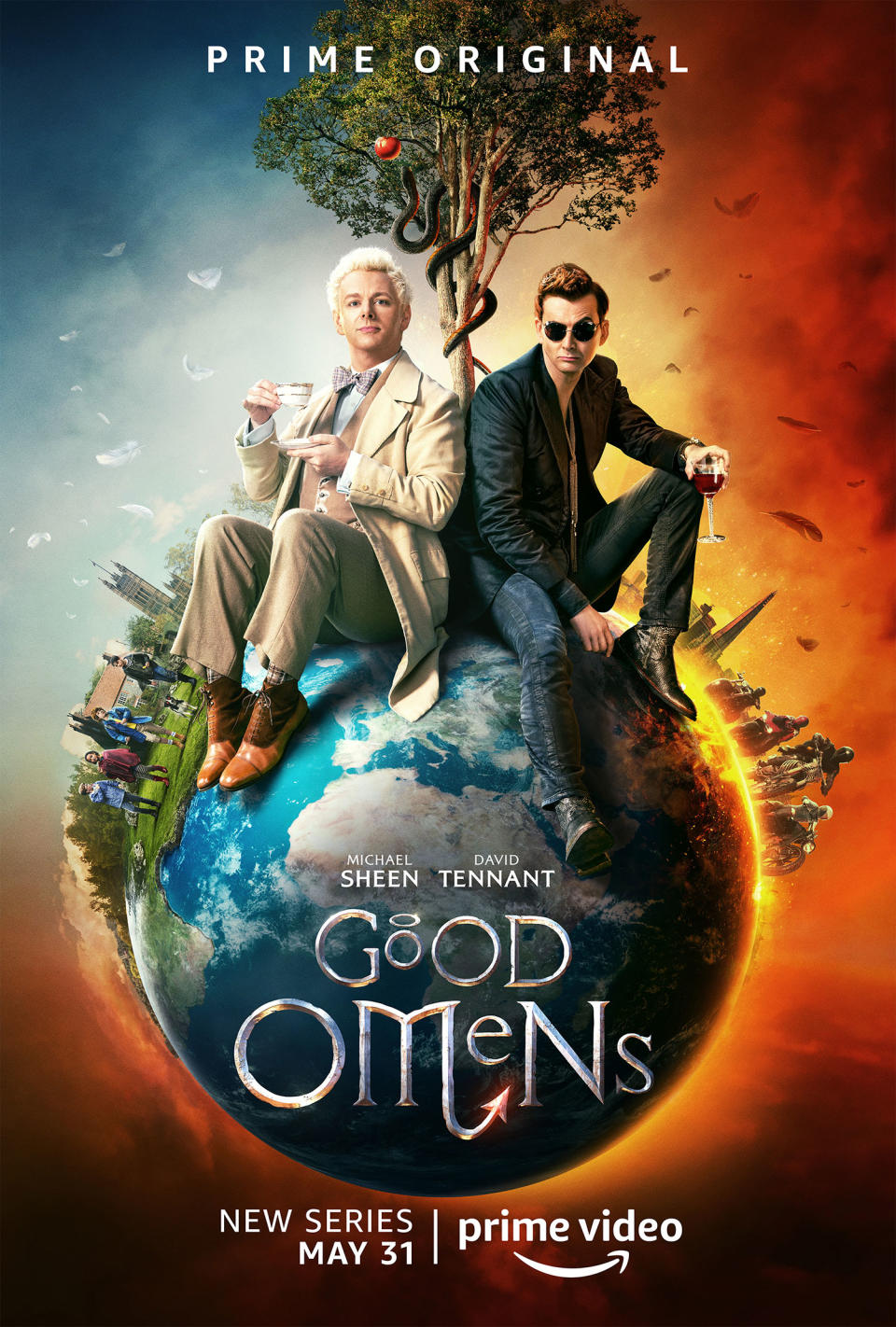 Key art for <i>Good Omens</i> (Amazon Prime)