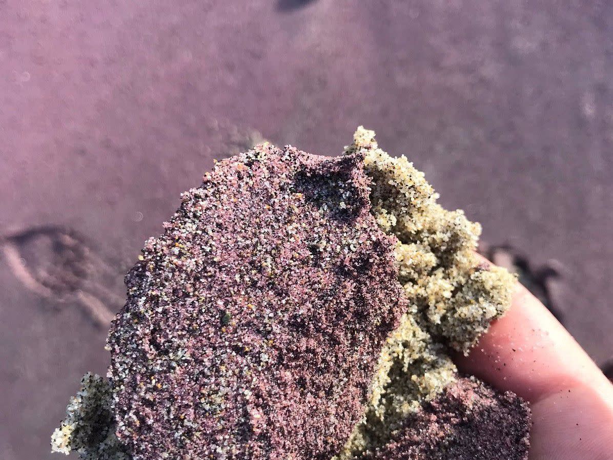 Purple sand at Pfeiffer Beach