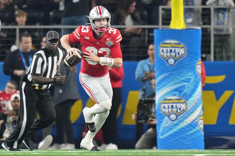 Devin Brown is the only scholarship Ohio State quarterback who went through spring practice with the Buckeyes a year ago.