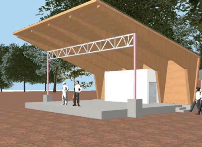 Canton Township trustees plan to install a shell over the amphitheater stage in Faircrest Park at 1001 Faircrest St. SW. A $300,000 state capital improvement grant helped to fund the shell.