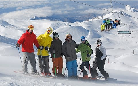 skiing Sierra Nevada near Granada Spain - Credit: Alberto Caballero