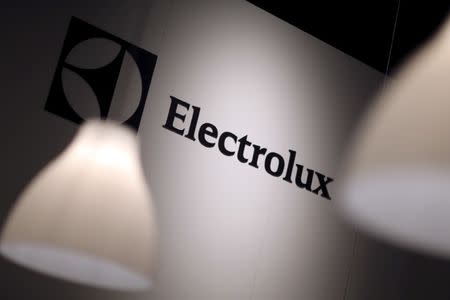 The Electrolux logo is seen during the IFA Electronics show in Berlin, Germany September 4, 2014. REUTERS/Hannibal Hanschke/File Photo